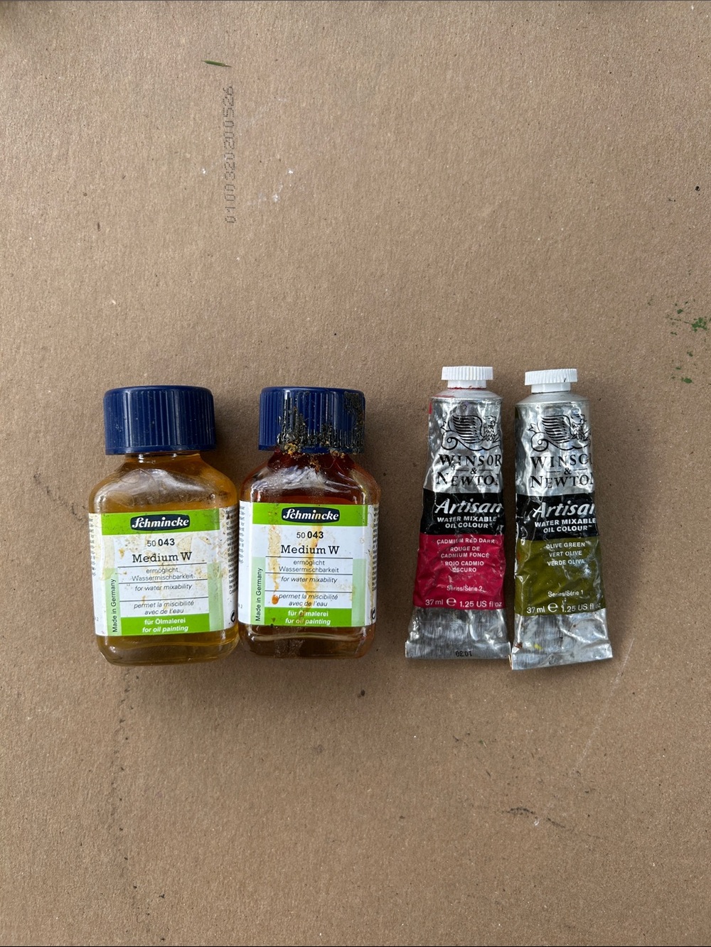 Water solubale oil paint with medium
